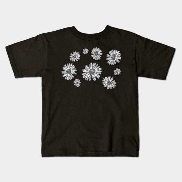 Floral Daisy Pattern - Stylish Kids T-Shirt by LukjanovArt